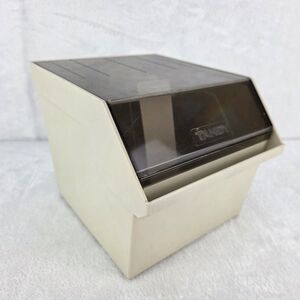 Vintage Tandy 5.25" Floppy Disk Storage Case Holder w/ 4 Dividers Smoke Lid
